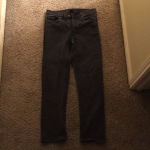 Gray/Blue Straight-Cut Jeans